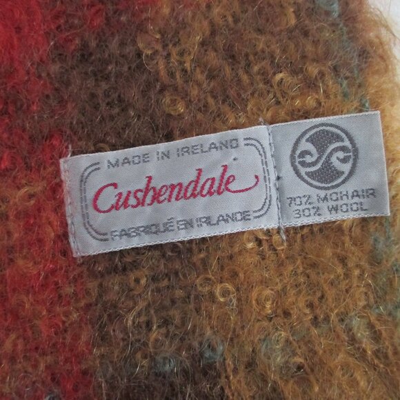 Mohair Wool Scarf 9" x 50" Ireland Vintage Warm Autumn Colours - Picture 3 of 6